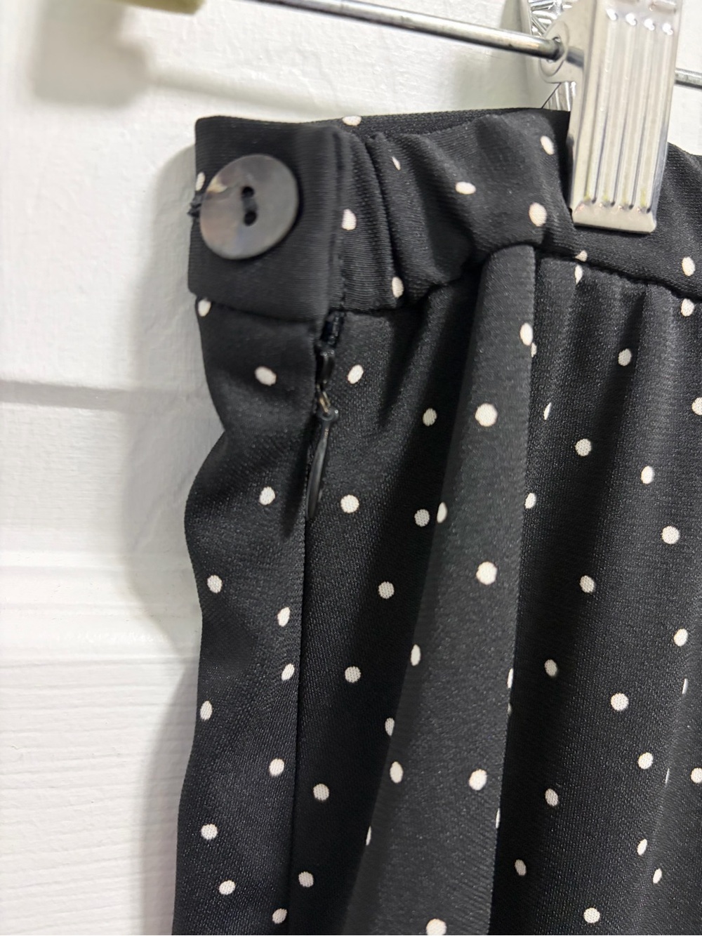 Chico's Black Maxi Skirt with White Polka Dots 2 - Picture 9 of 11